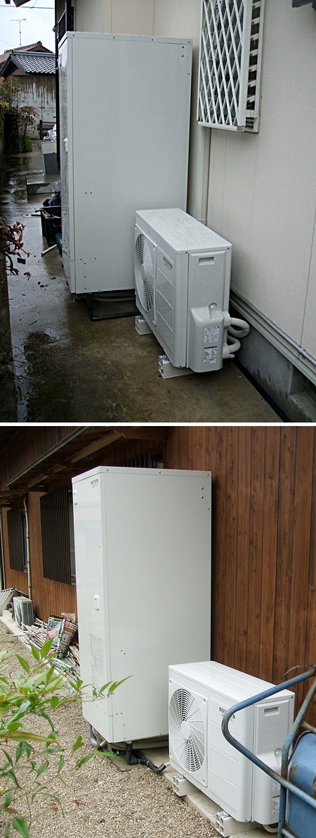 愛知県岡崎市　コロナエコキュート　オール電化設置