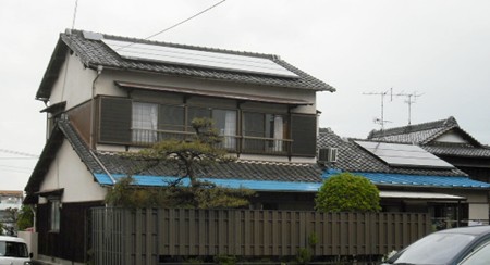 愛知県名古屋市  長州産業太陽光発電HIT　設置