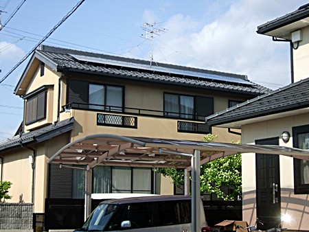 愛知県江南市　サンヨー太陽光発電HIT　設置