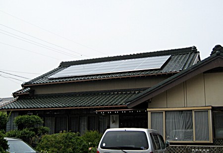 愛知県田原市 　長州産業　太陽光発電HIT　設置