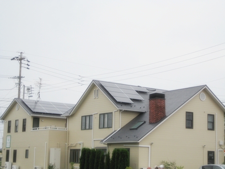 岐阜県羽島市　サンヨー太陽光発電HIT設置