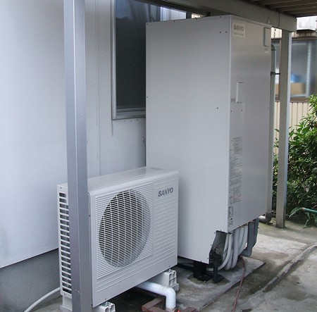 岐阜県安八郡　サンヨーエコキュート　オール電化設置