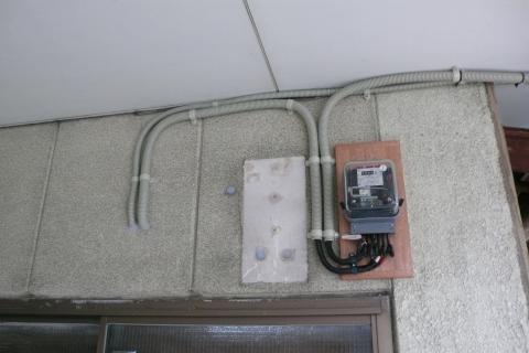 メーター器の位置変更です【エアコン工事】【長野県長野市】オール電化・エコ電化ＪＰ【大光電気商会】