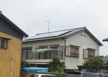 愛知県安城市  長州産業　太陽光発電HIT　設置