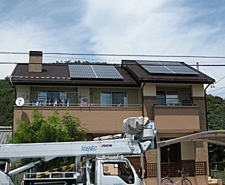 岐阜県羽島市　サンヨー太陽光発電HIT設置