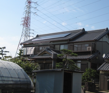 愛知県海部郡  長州産業　太陽光発電HIT　設置