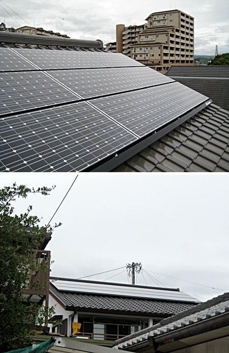 愛知県豊田市　長州産業太陽光発電HIT　設置