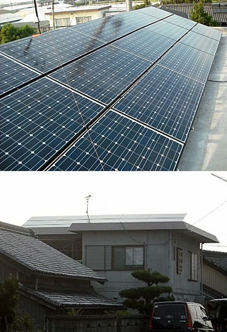 愛知県幡豆郡  長州産業　太陽光発電HIT　設置