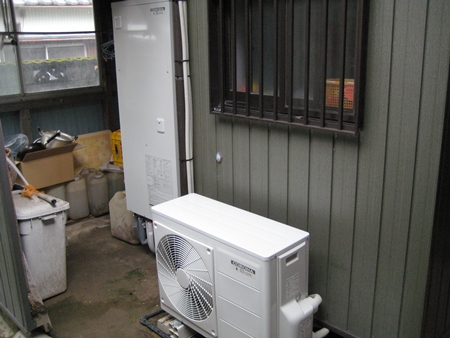 岐阜県羽島市　コロナエコキュート　オール電化設置