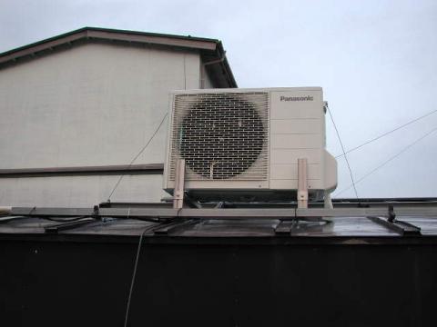 屋外機工事完了です【エアコン工事】【長野県長野市】エコ電化ＪＰ【大光電気商会】