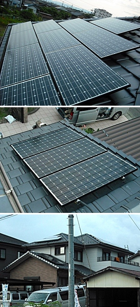 愛知県江南市　長州産業　太陽光発電HIT　設置