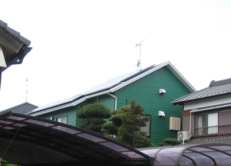 愛知県岡崎市  5.04kw　長州太陽光発電HIT　設置