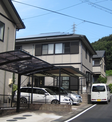 愛知県岡崎市  4.92kw  長州太陽光発電HIT　設置