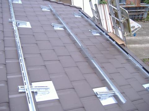 太陽光の工事のもようです。