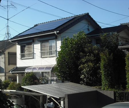 愛知県東海市　長州太陽光発電HIT　設置