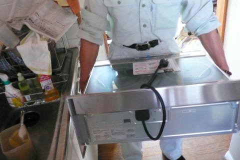 いよいよ取付です【ＩＨクッキングヒーター工事】【長野県長野市】エコ電化ＪＰ【大光電気商会】