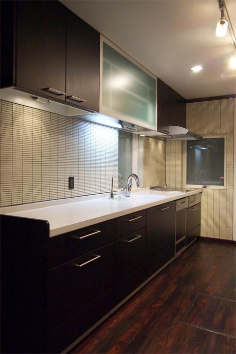 余裕の広さ3600mm幅のカスタムキッチン（千葉市稲毛区・T様）