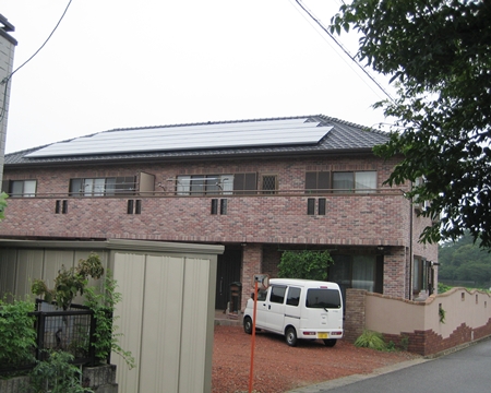 愛知県安城市  9.84kw　長州産業　太陽光発電HIT　設置