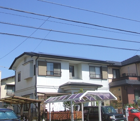 愛知県豊田市　長州産業太陽光発電HIT　設置