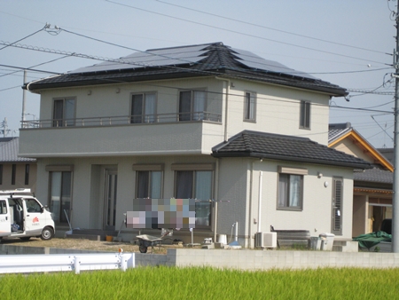 愛知県幡豆郡  サンヨー太陽光発電HIT　設置