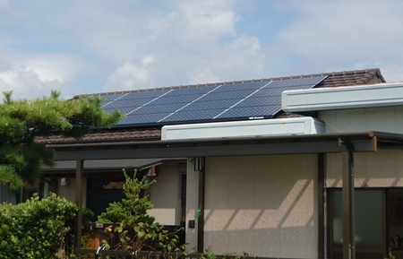 愛知県西尾市  長州太陽光発電HIT　設置