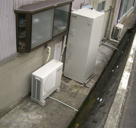 岐阜県大垣市　サンヨーエコキュート　オール電化設置