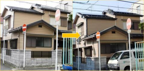 住宅地に光る！太陽光！