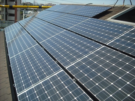 愛知県東海市　長州太陽光発電HIT　設置