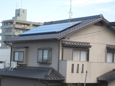 愛知県名古屋市  5.04ｋｗ　長州産業太陽光発電HIT　設置
