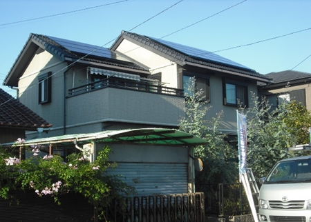愛知県一宮市  長州産業　太陽光発電HIT　設置