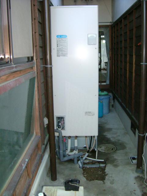 エコキュート電化工事　倉吉市Ｎ様邸