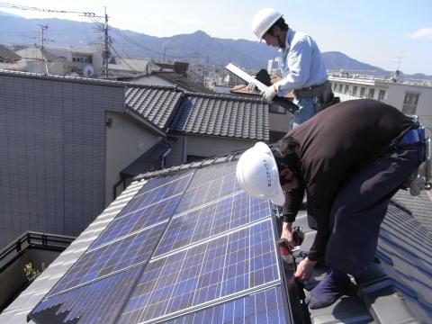 福岡市早良区田隈　太陽光発電システム工事中