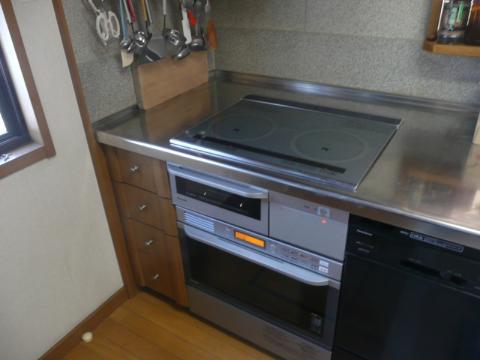 平塚市Ｋ様邸　電気オーブンレンジとＩＨ設置