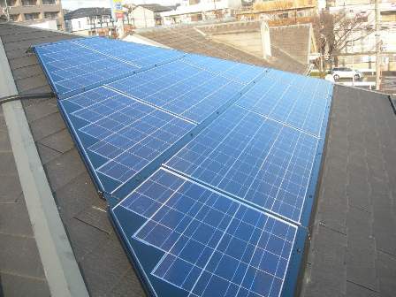 愛知県名古屋市　太陽光発電システム　三菱製4.44ｋｗ