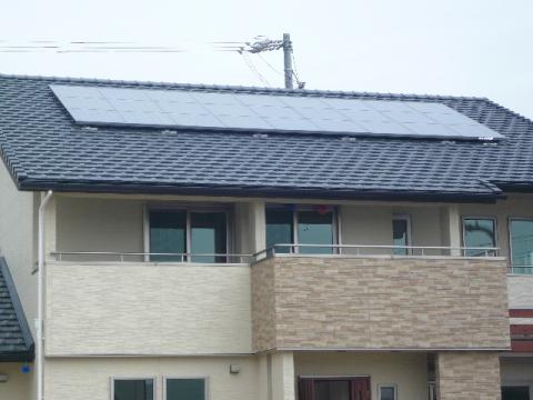 愛知県安城市　太陽光発電システム　シャープ製