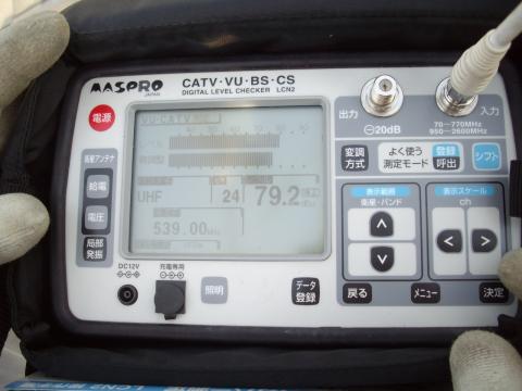 レベルチェッカーでアンテナ調整