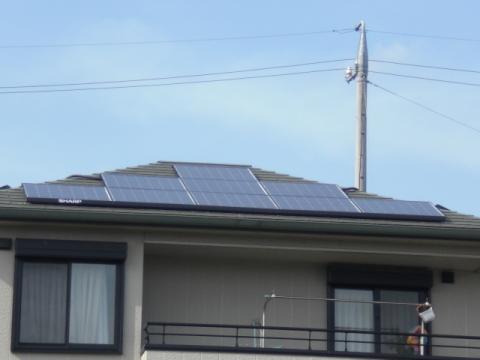 愛知県岡崎市S様　太陽光発電　シャープ4.13ｋｗ