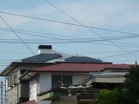 静岡県清水町寄棟屋根には京セラSAMURAI！