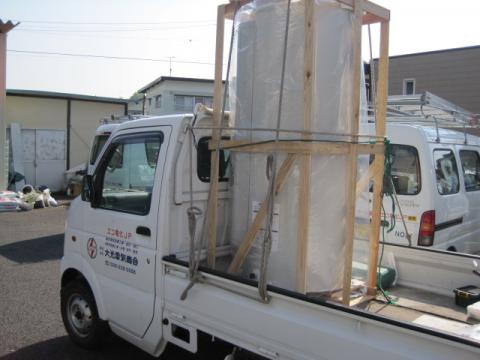 トラックに積みました！【電気温水器工事】【長野県長野市】オール電化・エコ電化ＪＰ【大光電気商会】