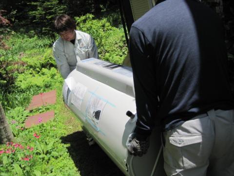 クリン草を踏まない様にね！【電気温水器工事】【長野県長野市】オール電化・エコ電化ＪＰ【大光電気商会】