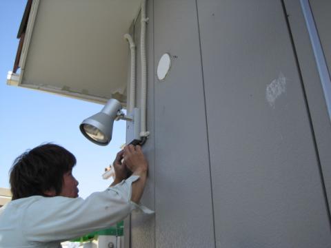 防犯センサー付です【長野県長野市】【センサーライト工事】オール電化・エコ電化ＪＰ【大光電気商会】