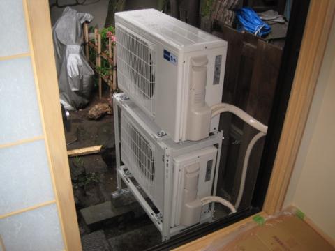 二段に設置します【エアコン工事】【長野県長野市】オール電化・エコ電化JP【大光電気商会】