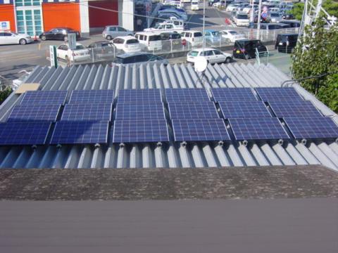 駿東郡清水町シャープサンビスタ2.88ｋｗ折板屋根工法！