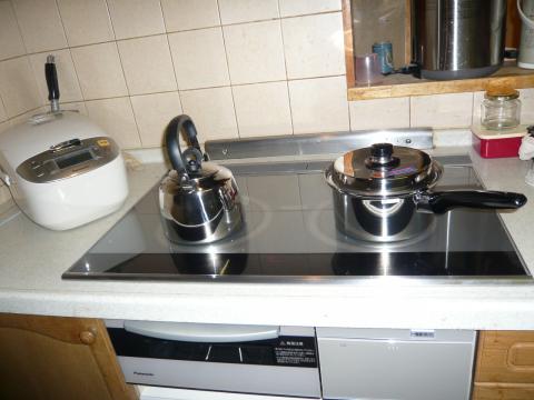 静岡県裾野市　ガスコンロ・ガス炊飯器からIHクッキングヒーター+IH炊飯器に