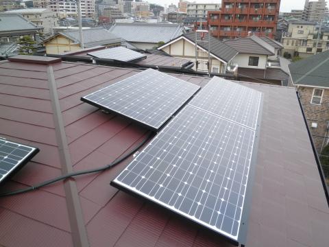 福岡市西区姪浜　サンヨーHIT太陽光発電システム設置工事