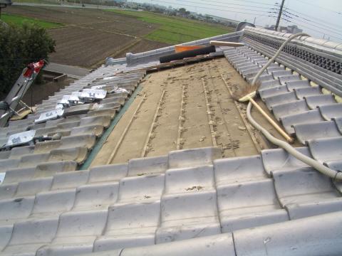 太陽光パネル脱着・瓦補強工事2