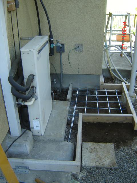 基礎の鉄筋写真