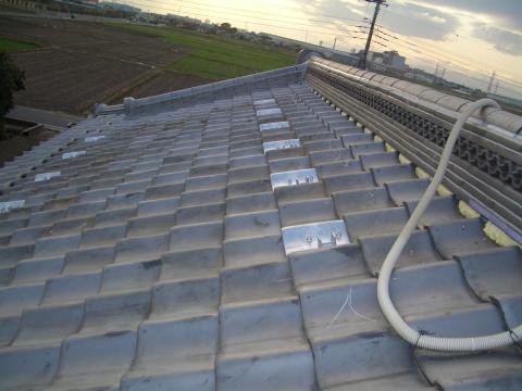 太陽光パネル脱着・瓦補強工事4