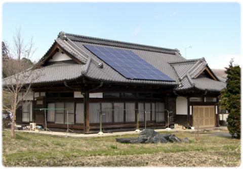 常陸大宮市O様邸の太陽光発電工事