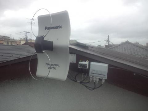 杉並区方南町にて地デジアンテナ工事